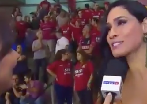 Ex-jogadora de vôlei desmaia durante entrevista ao vivo