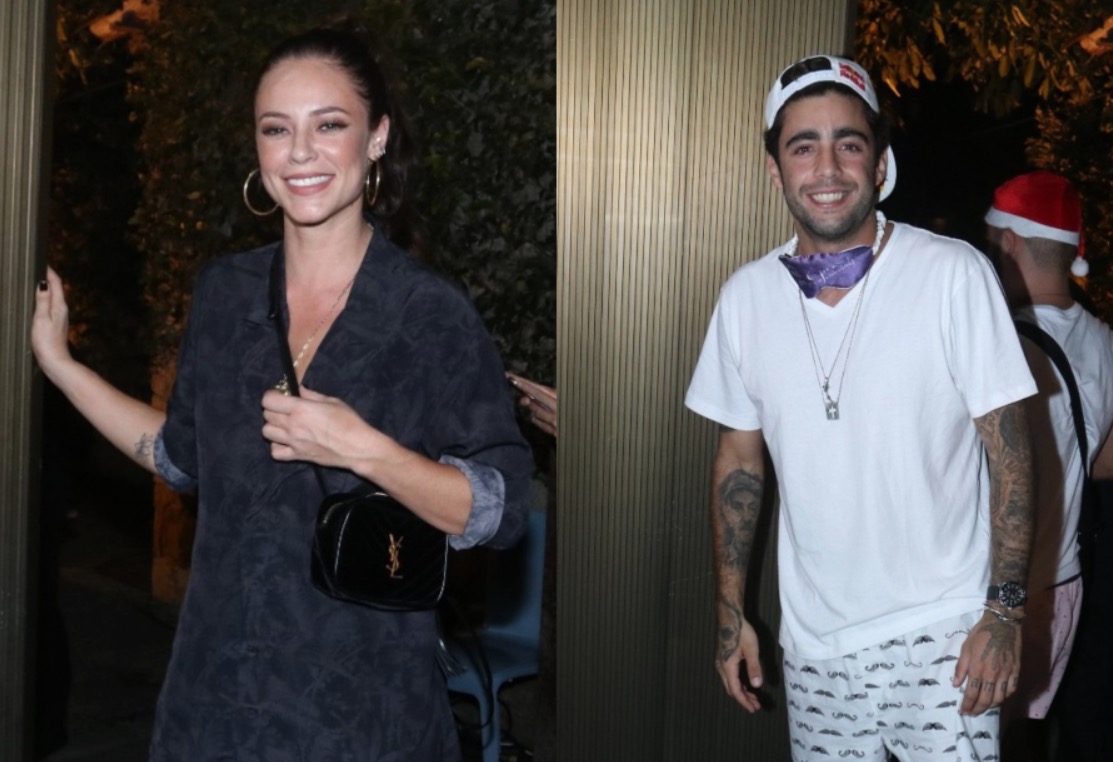   Com amigos, Paolla Oliveira chega em festa ao lado de Pedro Scooby, ex de Piovani