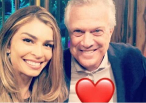 Grazi Massafera reencontra Pedro Bial e agradece apresentador