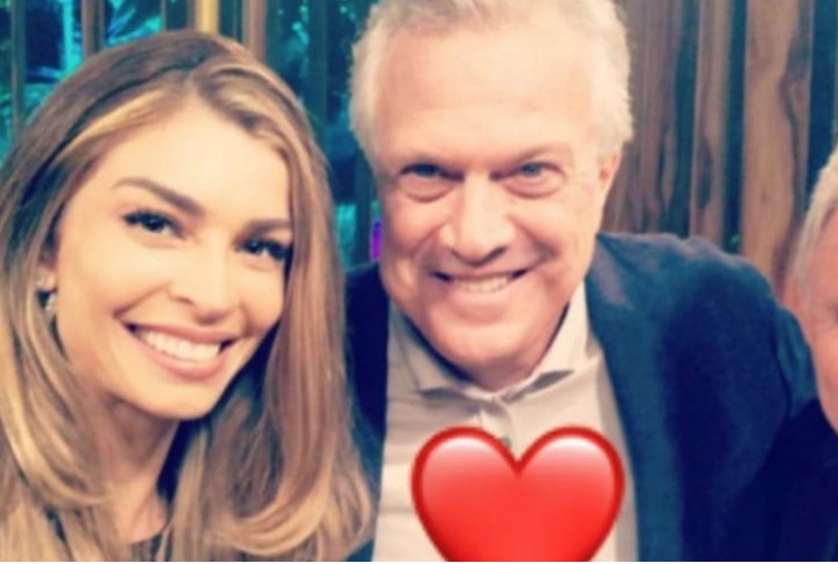 Grazi Massafera reencontra Pedro Bial e agradece apresentador