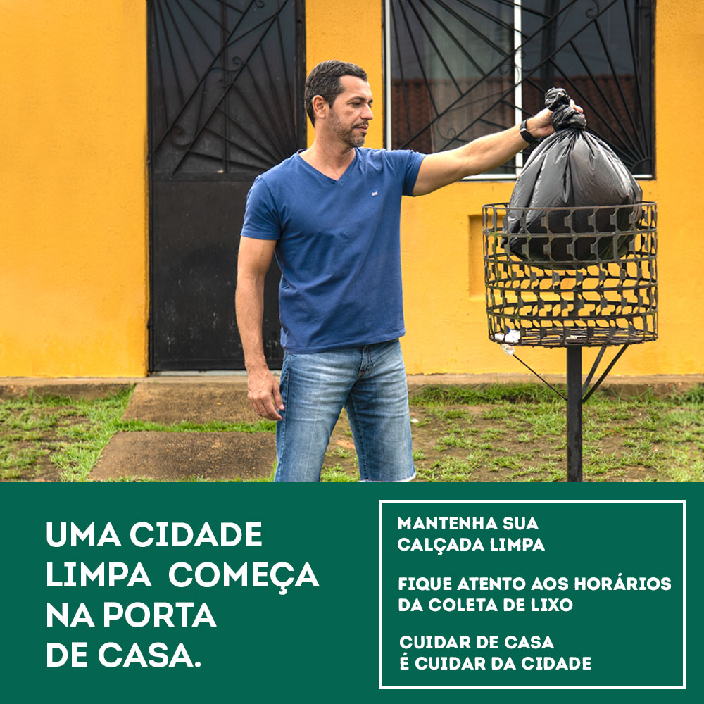 Da calçada de casa às grandes vias públicas, a limpeza da cidade é papel de todos