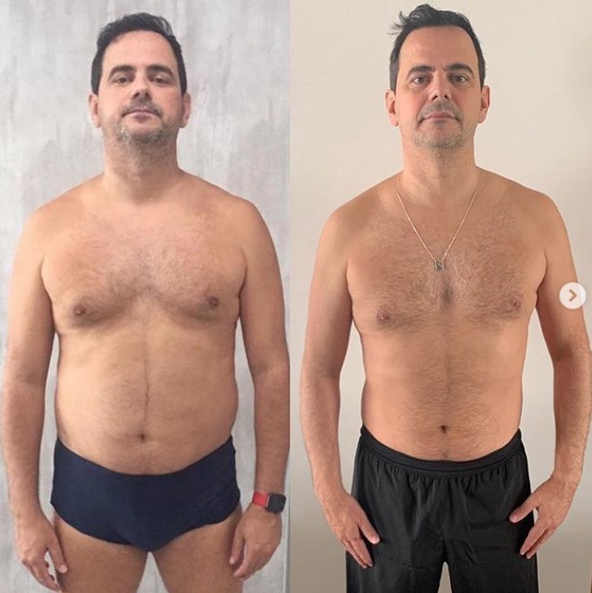 Carioca ganha elogios ao postar 'antes e depois' de perda de peso