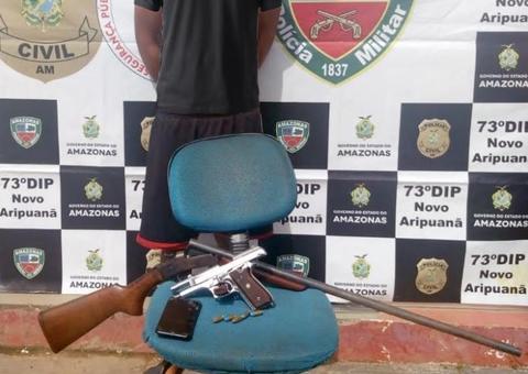 Jovem é preso após postar fotos com armas de fogo no Amazonas 