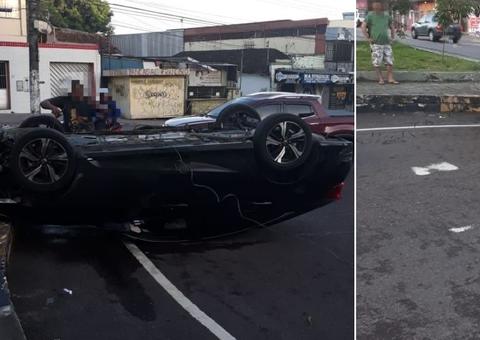 Em Manaus, dois acidentes são registrados em menos de 10 minutos em avenidas