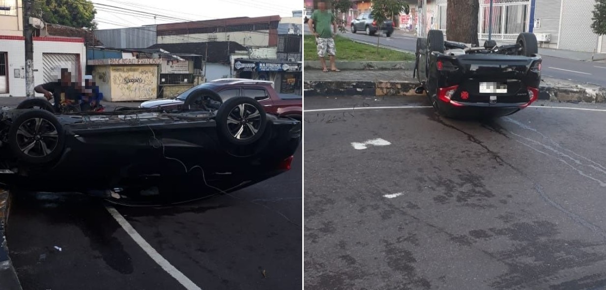 Em Manaus, dois acidentes são registrados em menos de 10 minutos em avenidas