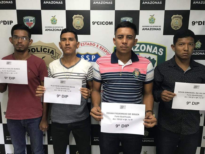 Grupo suspeito de roubar mais de R$ 5 mil em mercadoria de loja é preso em Manaus