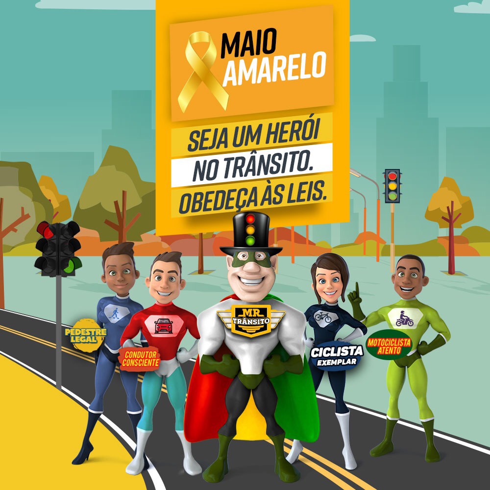 Maio Amarelo: atitudes responsáveis no trânsito, salvam vidas
