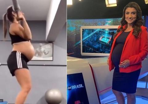  Grávida, jornalista do SBT impressiona ao fazer crossfit: 'gravidez não é doença'