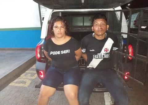 Casal é preso após capotar com carro roubado e despencar em igarapé de Manaus