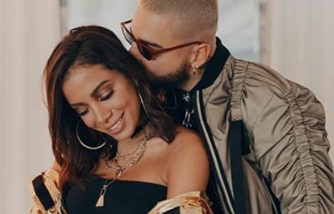 Anitta grava vídeo coladinha com Maluma e se declara: 'eu te amo'