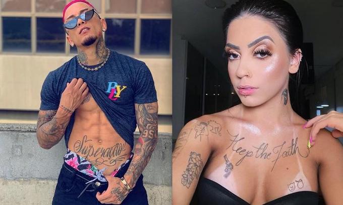 Após reatar namoro, MC Mirella faz tatuagem com o rosto do namorado 