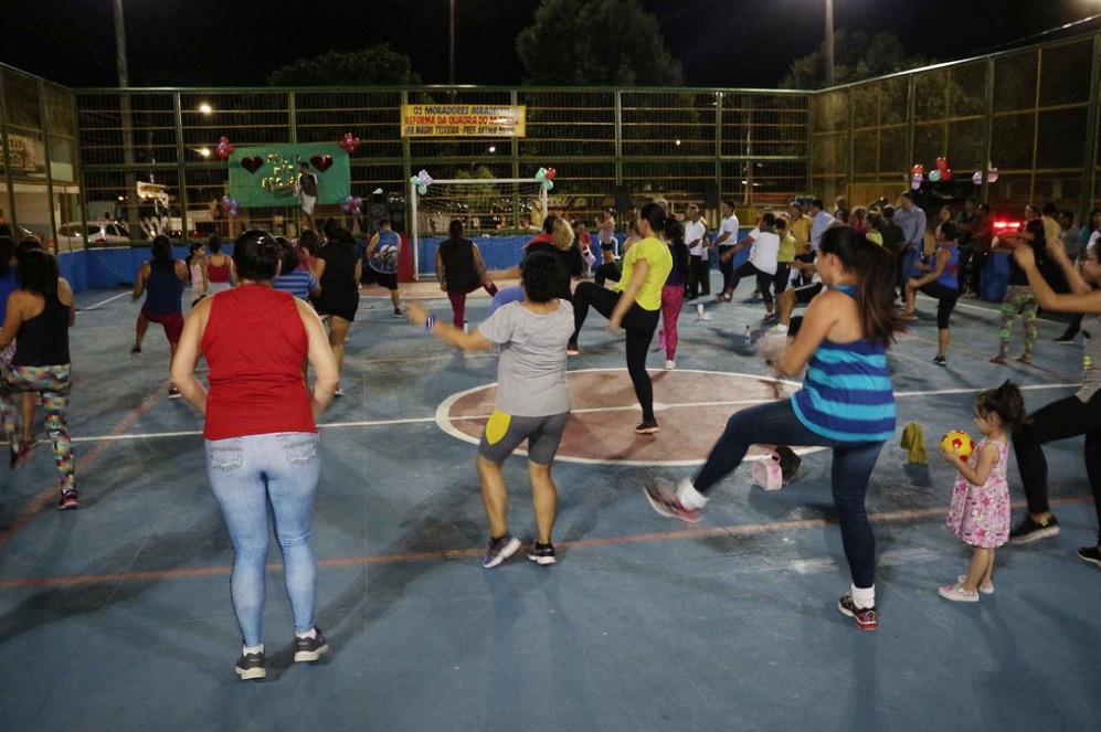 Quadra reformada é entregue na zona Norte de Manaus 