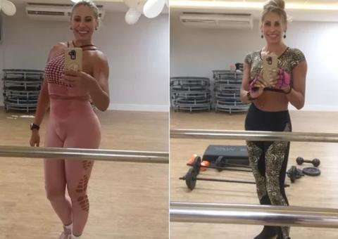 Angela Bismarchi mostra antes e depois após perder 12kg em um mês 