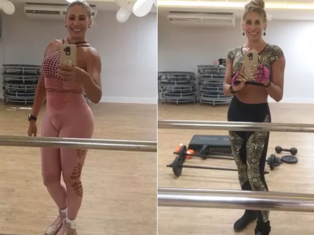 Angela Bismarchi mostra antes e depois após perder 12kg em um mês 