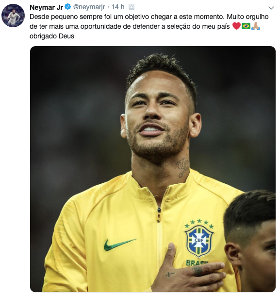 Após críticas, Neymar se pronuncia sobre convocação: “Obrigado Deus!” 