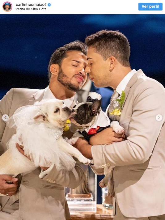 Carlinhos Maia explica porque não beijou o noivo no casamento