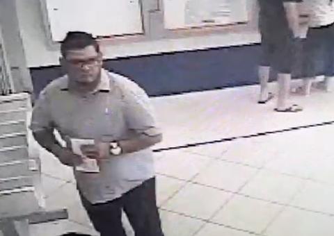 Câmeras de banco flagram suspeito estudando alvos de golpe em Manaus