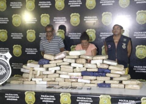 Quatro são presos e 70 quilos de drogas são apreendidas em embarcação no Amazonas