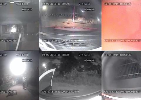 Vídeo mostra momento em que criminosos fuzilam viatura da PM em Manaus