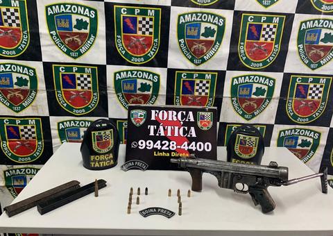 Em Manaus, foragido é baleado ao tentar atirar em policiais com submetralhadora