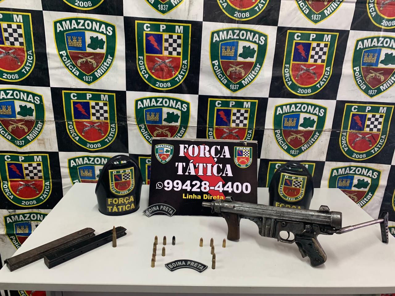 Em Manaus, foragido é baleado ao tentar atirar em policiais com submetralhadora