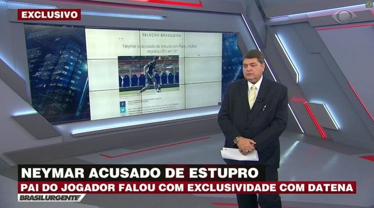 Após acusação de estupro, Datena diz que Neymar é “um menino” e é detonado na web