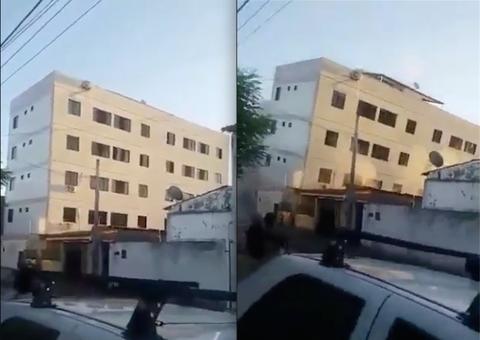 Parte de prédio desaba no Ceará e moradores deixam local às pressas; veja vídeo