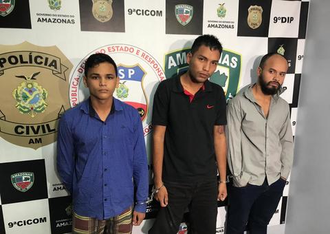 Trio suspeito de assaltar instituição de ensino é preso em Manaus