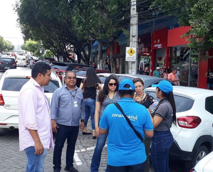 Técnicos inspecionam serviços da Zona Azul em Manaus 