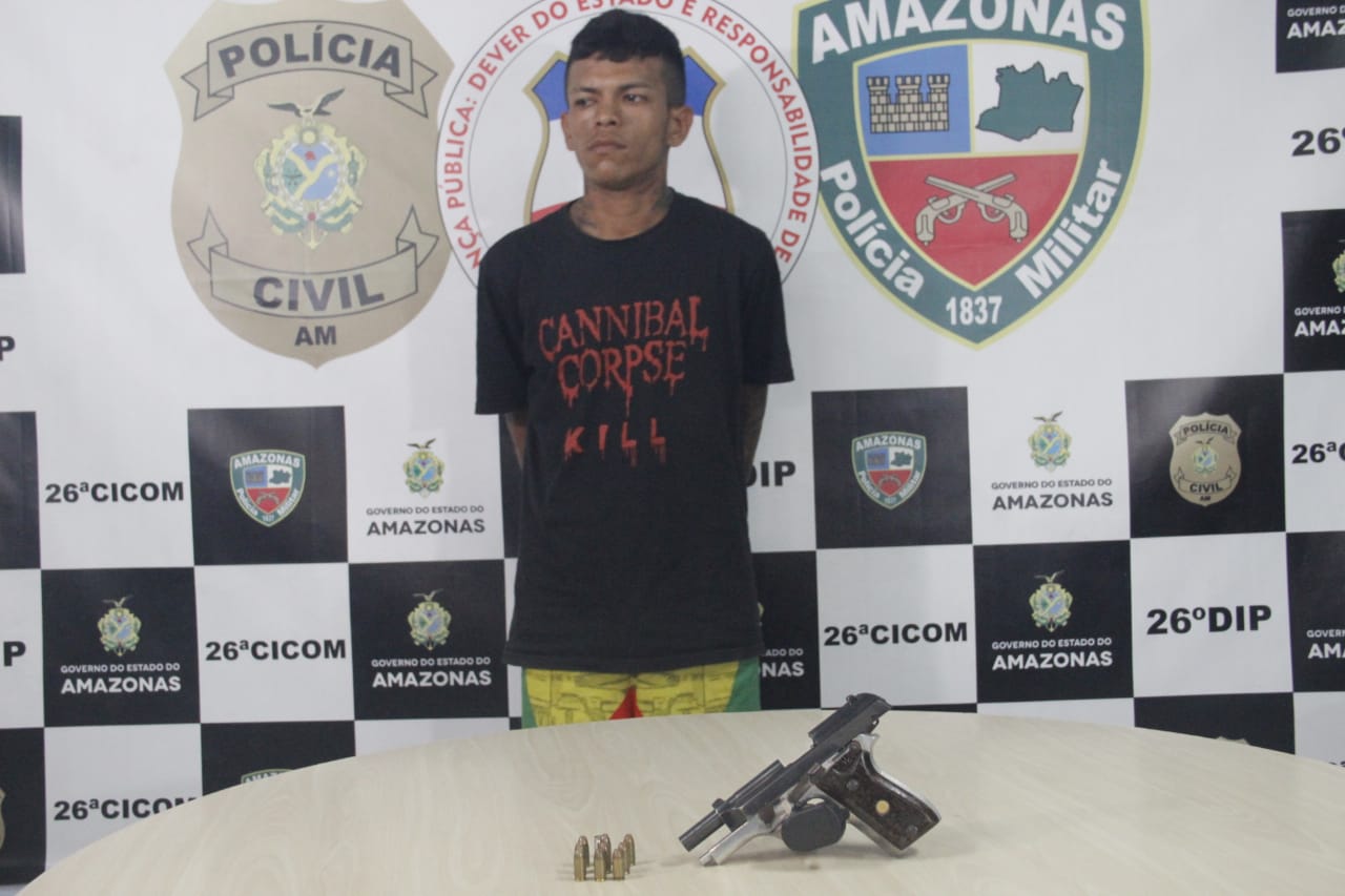 Jovem é preso suspeito de entregar arma para estudante que atirou em colega na escola em Manaus 
