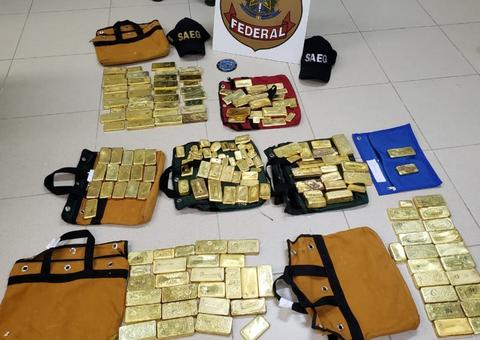 Polícia apreende 111 kg de ouro avaliados em R$ 18 milhões
