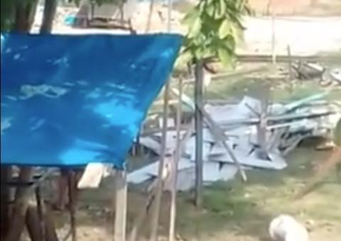 Área de escola de samba é destruída por invasores em Manaus