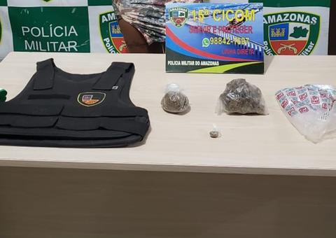 Adolescente é apreendido com drogas e colete balístico em invasão de Manaus 