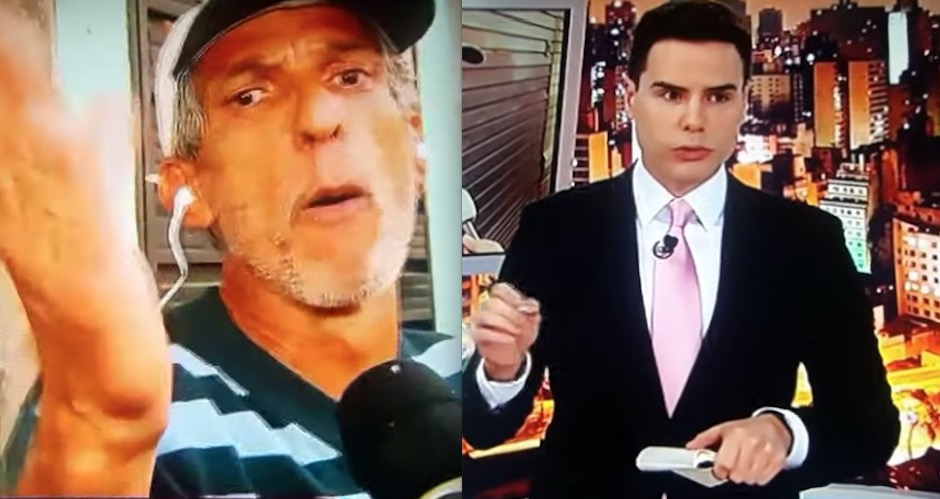 Irmão de suspeito de assassinar ator e seus pais xinga Luiz Bacci ao vivo; veja