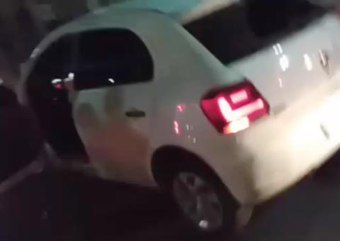 Motorista colide carro alugado em container e foge a pé após causar acidente em Manaus 