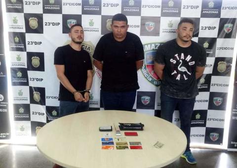 Em Manaus, trio é preso suspeito de roubar carros em estacionamentos com ajuda de 'chapolim'