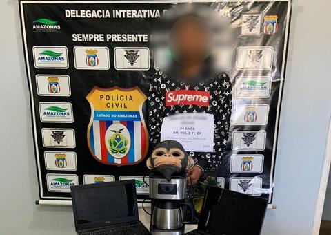 Homem que usava máscara de macaco para praticar furtos é preso no Amazonas 