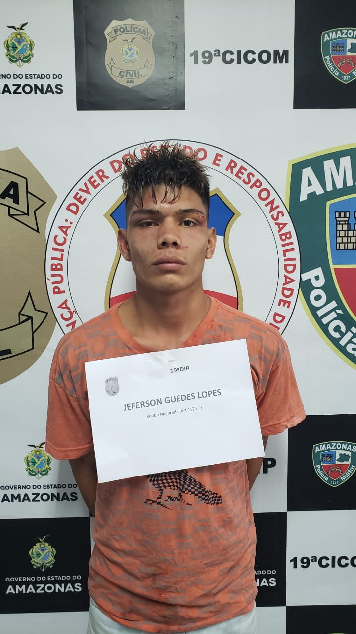 Jovem suspeito de fingir estar armado, rouba pedestre e acaba preso em Manaus 