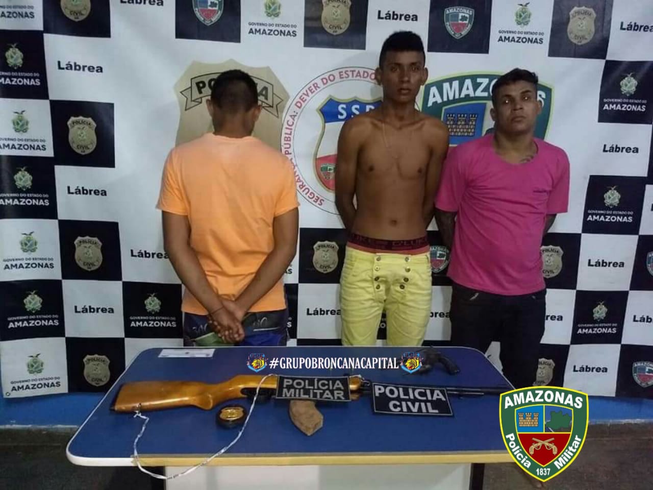 Trio suspeito de integrar FDN é preso após trocar tiros com a polícia no Amazonas 