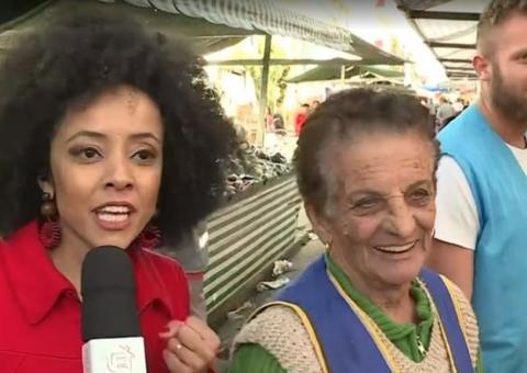 Homem confunde repórter do É de Casa com Maju Trindade ao vivo