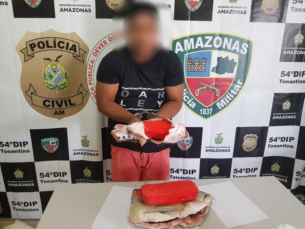 Homem é flagrado com drogas dentro de peixes no Amazonas 