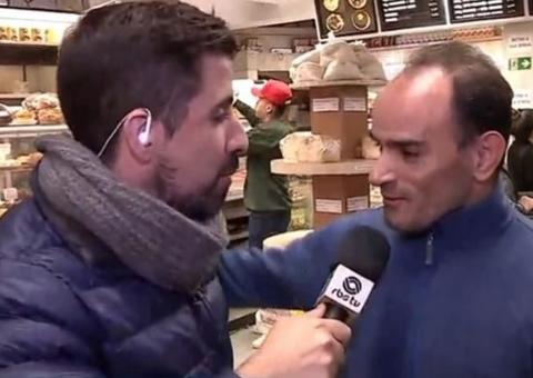 Na Globo, homem manda abraço para ‘todo mundo da Record’; veja vídeo