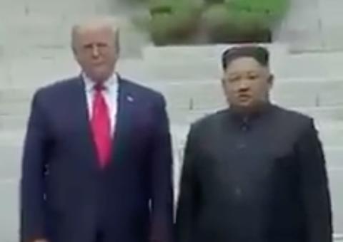Trump cruza a fronteira e tem encontro histórico com Kim Jong-un na Coreia do Norte