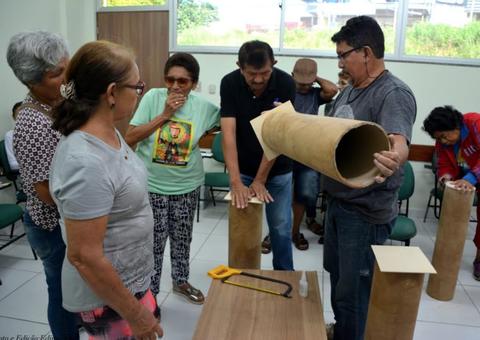 Instrumentos que vêm da floresta são produzidos por alunos da Funati
