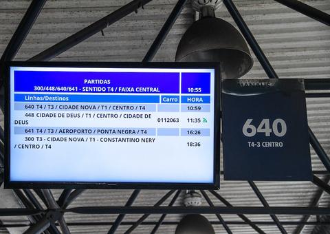 Tempo de viagem de ônibus tem monitoramento do Sinetram em Manaus