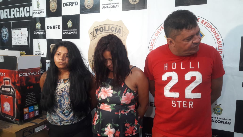 Trio é preso suspeito de roubar eletrodomésticos avaliados em R$15 mil em Manaus 