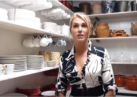 Após bombar com sala enorme, Ana Hickmann ostenta cozinha gigante