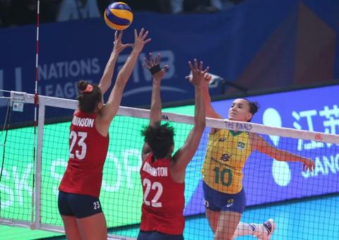 Brasil abre 2 a 0, mas leva virada dos EUA e fica com vice na Liga das Nações