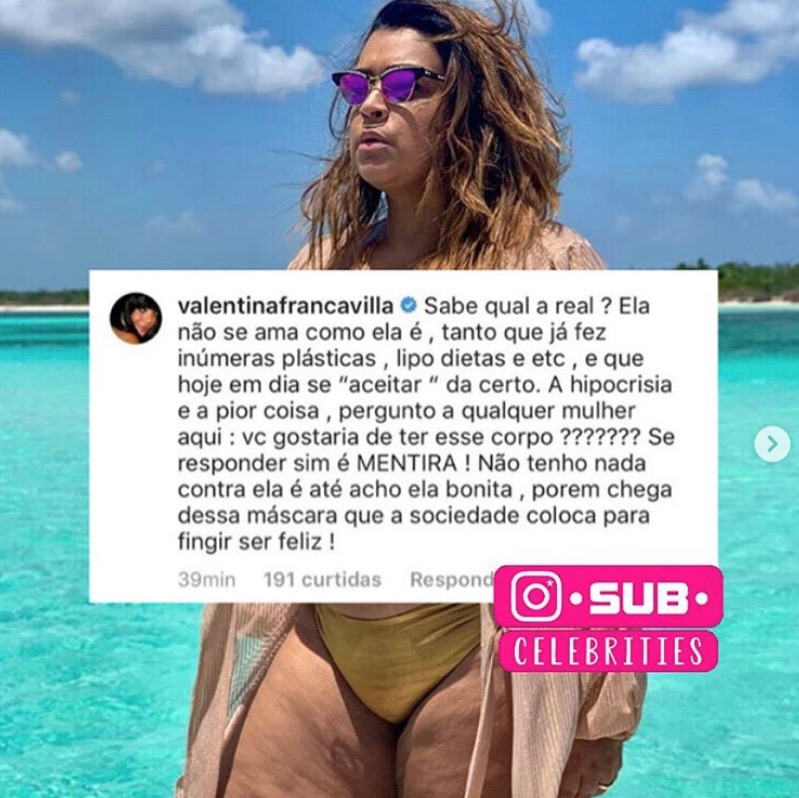 Assistente de Ratinho, Valentina polemiza ao criticar corpo de Preta Gil