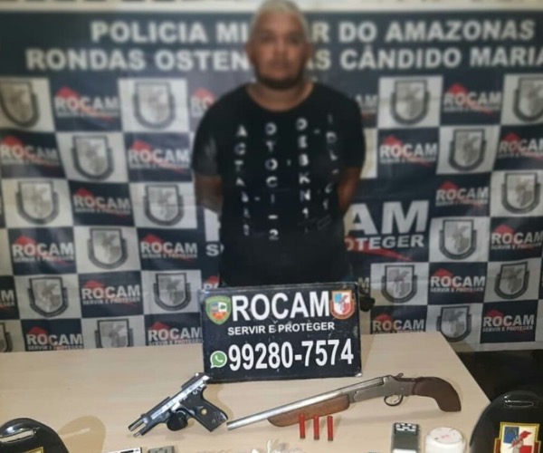 Em Manaus, 'Lorinho' do tráfico é preso com armas e drogas em casa